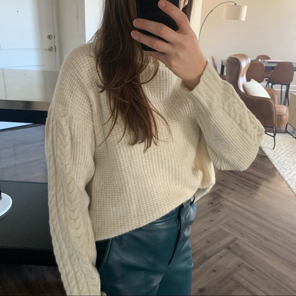 Something Navy Cream Turtleneck - Picture 2 of 7